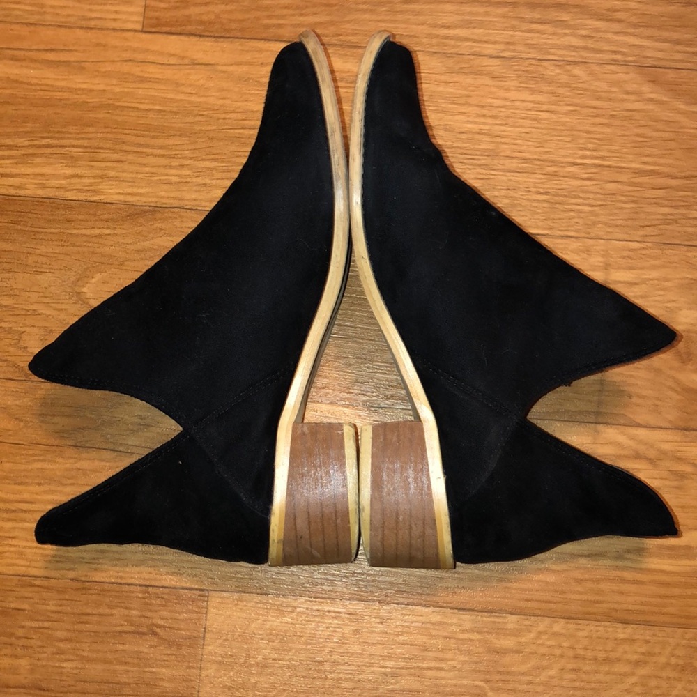 Black Booties with “V” cutout on side size 38